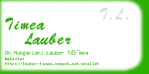 timea lauber business card